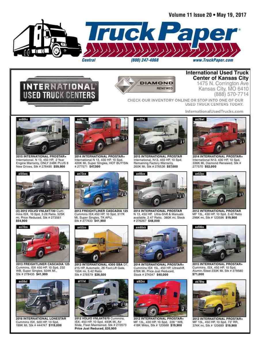 Reproduction of material appearing in Truck Paper is strictly prohibited without express prior written consent. Truck Paper is a registered trademark of ...