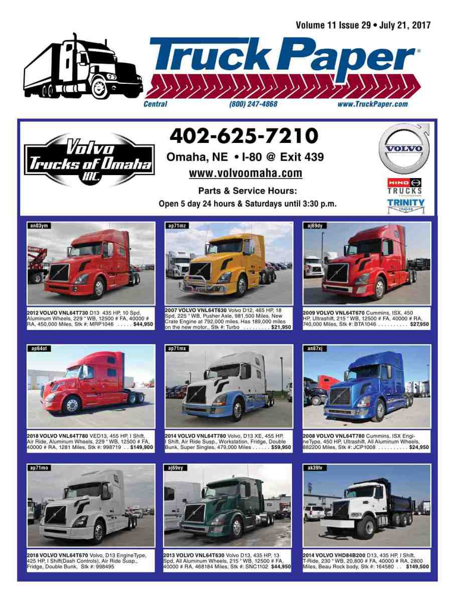 Reproduction of material appearing in Truck Paper is strictly prohibited without express prior written consent. Truck Paper is a registered trademark of ...